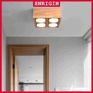 SNRIGIN LED Log Ceiling Downlight Crude Wood Ceiling Light GX53 Light Bulb L6MM K8G8