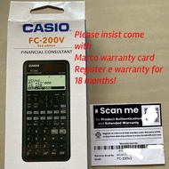Casio kewangan kalculator  versi -2  FC-200V fc200v Fc-200v