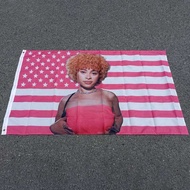 Aerlxemrbrae Ice ⭐ Spice Tapestry Wall American Flag Pink 3X5fts With ⭐