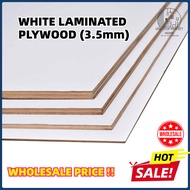 WHOLESALE CLEARANCE  READY STOCK - TOP QUALITY White Laminated 3.5mm Plywood A4/A3/A2/A1 | Kayu Lami