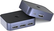 Y.D.F 8K@60Hz DisplayPort Switcher 3 in 1 Out DP1.4 32.4Gbps Data Transfer Switcher Box Aluminum Sup