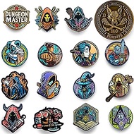 D&D 5E Enamel Pins Set of 15 - Fantasy RPG Badge Collection for Dungeon Masters & Players | Dungeons