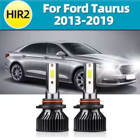 Auto Turbo Lamps 6000K Car Headlights LED 9012 Hir2 Bulbs 12V Front Headlamp For Ford Taurus 2013 20