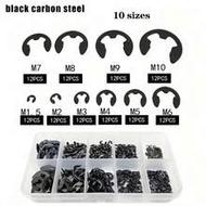 120pcs E Clips C Circlip Kit Retaining Ring Assorted M1.5-M10
