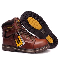 ﹊۞ 【high quality】COD!Caterpillar Mens Leather Martin Boots Anti-smashing steel toe cushioning shoes 