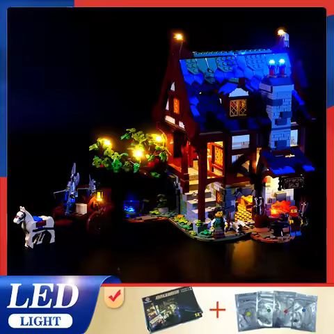 High-Grade DIY LED Lighting Set for Lego Bricks 21325 Medieval Blacksmith (Only Led Light,Without Bl