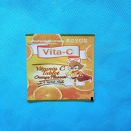 100pcs 9X9cm Ataste VITA C Trial Cosmetic Packaging Yeast Food Empty Seal Bags