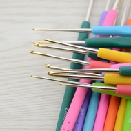 🇲🇾ReadyStock🧶1.0/1.2/1.4mm橡胶软柄特细金头钩针蕾丝钩针特细毛衣针 毛线编织钩针