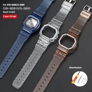 For Casio G-SHOCK DW5600 GW-M5610 G-5600 Transparent Rubber Strap Bezel TPU Sport Waterproof Replace