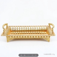 European-Style Metal Mirror Home Decoration Ins Style Crystal Dessert Cake Tray Rectangular Tray UKW