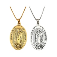 6Pcs Our Lady of Guadalupe DIVINO NINO Yo Reinare Pendant Necklaces 23.6inches 26x44mm Pendant A-552