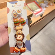 Children Cute Toast French Fries Burger Cartoon Rubber Band Coffee Color Series Bear Does Not Hurt H