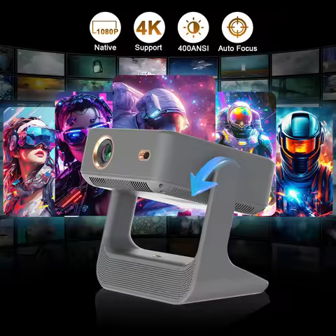 Dual HD Projector – 4K, Touchscreen, Portable, Gaming/Karaoke, HDMI/USB, Wireless BT/WiFi, Your All-