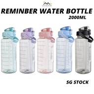 {SG} 2L Water Bottle Water with Straw Portable Gym Water Bottle 2 Litre Water Bottle 2L Big Water Bo