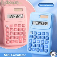 TOPBEAUTY Mini Pocket Calculator, Silent Large LCD Display Scientific Calculator, Cartoon 8-Digit 8-