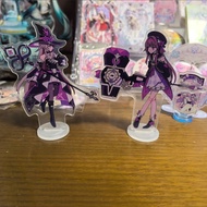 2Pieces  Anime Figure Acrylic Stand The Herta Model Plate Desk Decor Standing Sign Game Fans Gift