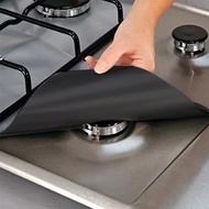 4PCS Set Reusable Foil Cover Gas Stove Protector Non-Stick Burner Sheeting Mat Pad Clean Liner For Kitchen Cookware