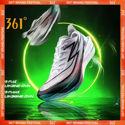 361 Degrees Flame 3.5 Men Running Shoes Carbon Plate Racing Marathon Professional Cushioning Anti-sl