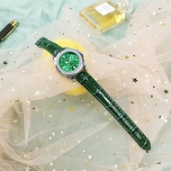 Phụ nữ thường Đồng hồ hoạ tiết cá sấu chính hãng nguyên bản Emerald dây da xem cho phụ nữ người Anh 
