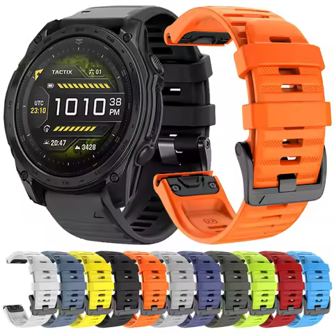 For Garmin Tactix 8 7 Pro Delta /Fenix E 8 7 7X/Descent G2/Instinct 3 45mm 50mm 2X Silicone Watch Ba
