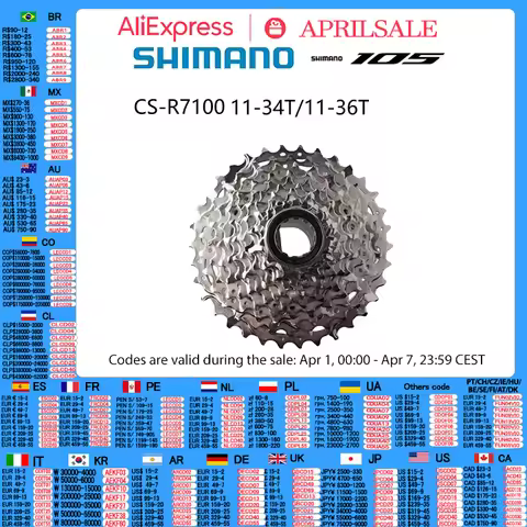 SHIMANO 105 CS-R7100 11-34T 11-36T 12Speed Road Bike Bicycle R7100 Cassette Sprocket HG Original Gen