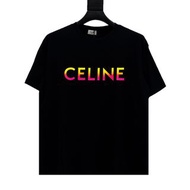 🈶️現貨 Celine T-shirts 賽琳彩色字母印花基礎款短袖T恤衫男女同款