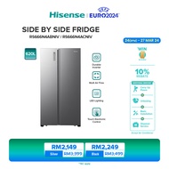 [FREE Installation] Hisense Side By Side 2 Door Inverter Refrigerator 双门冰箱  (620L) - (Black) RS666N4ABNIV/ (Silver) RS666N4ACNIV