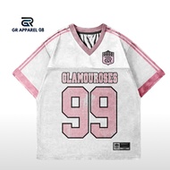 Pink White Series 99 Oversized Jersey - Premium Quality Oversized Jersey