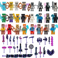 minecraft lego minecraft Minecraft Compatible Lego Building Block Minifigure Weapon Armor Steve Boy 