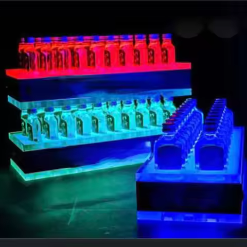 HOT SALE White Wine Liquor Bottle Display Carrier Led Bottle Presenter for Night Club Liquor Bar
