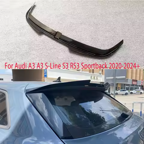 For Audi A3 A3 S-Line S3 RS3 8Y 8Y Facelift Sportback 2020-2024+ Maxton Style Car Rear Spoiler Cap R