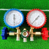 ( R12 404 R134a R22 R134 R32 R410 ) Manifold Gauge SET GAS METER AIR COND AC Rumah kereta