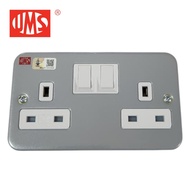 UMS METAL CLAD SWITCH SOCKET 2G 13A 2213M-J