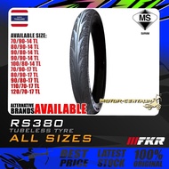 TAYAR MOTORSIKAL FKR RS380 D'MONTE 2 TUBELESS TYRE 70,80,90,100,110, 120 -14,17 (BUNGA DIAMOND)