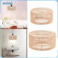 [mojotorw7] Paper Rope Lampshade Pendant Light Cage Boho Woven Pendant Lampshade for Restaurant Farm