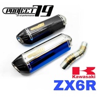 Project79 Exhaust Kawasaki ZX6R Short Muffler Stainless Pipe Accessories Motor ZX6 636 ZX636 ZX636R 