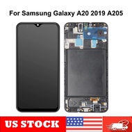 For Samsung Galaxy A20 2019 A205F A205G A205W A205U LCD Display Touch Screen Digitizer Assembly Fram