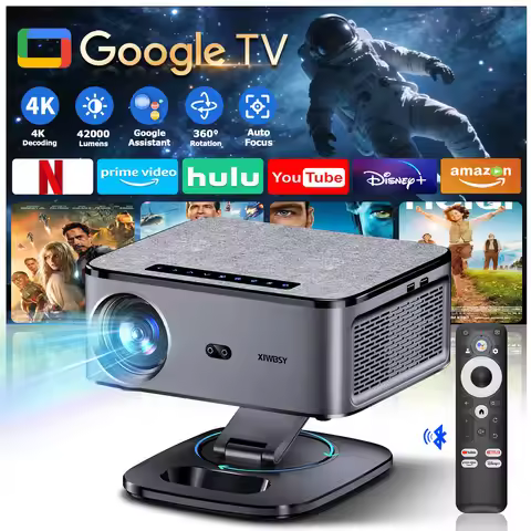 XIWBSY 2026 Portable 4K UHD Projector 42000Lumens Movie Google TV Projector BT5.4 WiFi6 Android TV 1