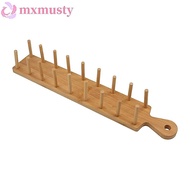 MXMUSTY Taco Plates Rack, 8-Slot Wood Holder for Soft/Hard Shell Tacos, Bamboo Organizer with Handle