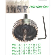 HSS Hole Saw 12mm to 45mm High Speed Steel  Drill Bit 12m13m14m16m17m18m19m20m22m24m25m26m28m30m32mm