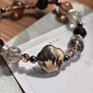 【黑羽極光×閃靈×茶晶×冰曜水晶手鏈】小人 負能量out