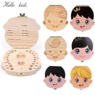 Baby Tooth Box Portugal Russia  Organizer Save Boxes Milk teeth organizer Wood Storage Box  Album Ke