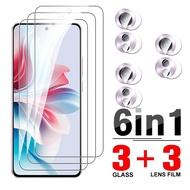 6in1 Tempered Film For Oppo Reno11 F 11f 6.7inch 5G CPH2603 F25 Pro Camera Lens Protective Glass Screen Protector