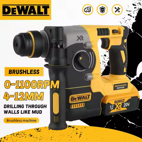 DEWALT DCH273 Rotary Percussion Drill 18V/20V MAX SDS Brushless 1 Inch PLUS L-shaped Woodworking Imp