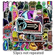 💥พร้อมส่ง💥BIG SALE!!!สติ๊กเกอร์ ไม่เรืองแสง แสงนีออน 50 ชิ้น สําหรับตกแต่งกระเป๋าเดินทางแล็ปท็อปกีตา