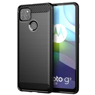 Soft Matte Case For Moto G9 Power Shockproof Carbon Fiber Cover for motorola g9power Brushed Phone C