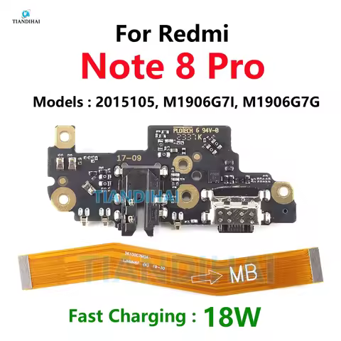 For Xiaomi Redmi Note 8 Pro USB Charging Board Connector Plug Port Charger Dock Main Board SUB Flex 