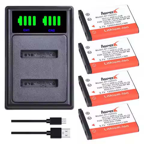 Li-40B Li40B Li-42B EN-EL10 Bateria Li-ion Battery +Charger for FUJIFILM fuji NP-45 NP 45A 45B 45S N