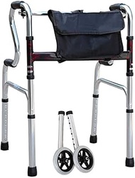 Walkers for seniors Rollators Folding Walker Multi-function Walker Crutches Pulley No Seat Panel Elderly Walker Non-slip Walking Stick With Hospital Walking Frame rollator walker, Durable ty