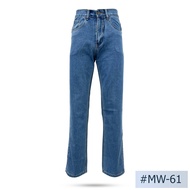 กางเกงยีนส์ผู้ชายทรงกระบอกใหญ่ นิยมยีนส์ Niyom jeans สียีนส์ ผ้าไม่ยืด ทรงกระบอกใหญ่ รุ่น MW-61